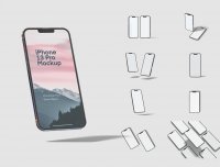 多角度高品质的iPhone 13 Pro APP UI样机展示模型mockups